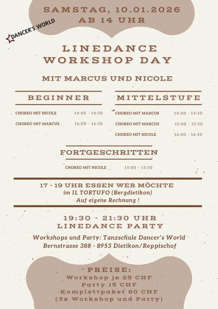 Flyer Linedance Workshop Day